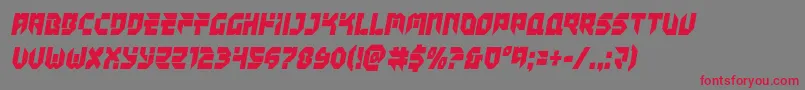 Tokyodriftercond-Schriftart – Rote Schriften auf grauem Hintergrund