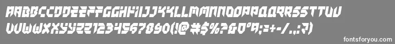 Tokyodriftercond Font – White Fonts on Gray Background