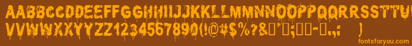 CfPoliticiansKillersRegular Font – Orange Fonts on Brown Background