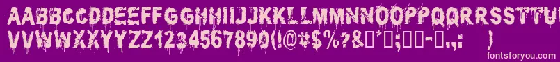 CfPoliticiansKillersRegular Font – Pink Fonts on Purple Background