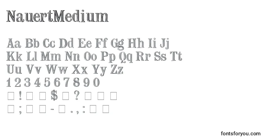 A fonte NauertMedium – alfabeto, números, caracteres especiais