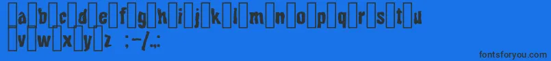 フォントBito – 黒い文字の青い背景