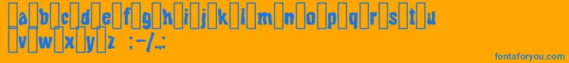 Bito Font – Blue Fonts on Orange Background