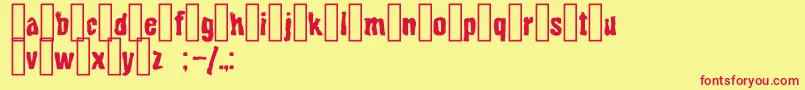 Bito Font – Red Fonts on Yellow Background