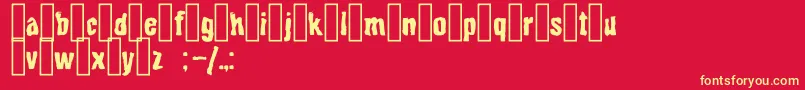 Bito Font – Yellow Fonts on Red Background