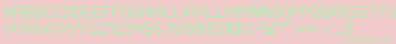 Xen3 Font – Green Fonts on Pink Background