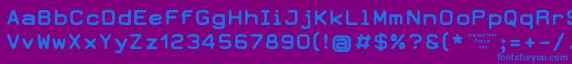 Earth2073 Font – Blue Fonts on Purple Background