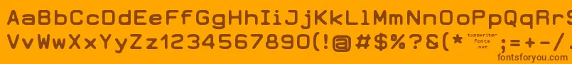 Earth2073 Font – Brown Fonts on Orange Background