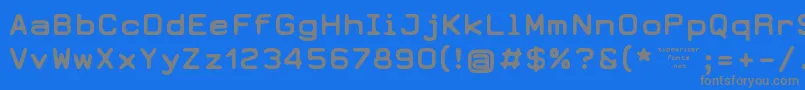 フォントEarth2073 – 青い背景に灰色の文字