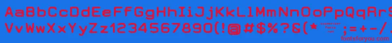 フォントEarth2073 – 赤い文字の青い背景