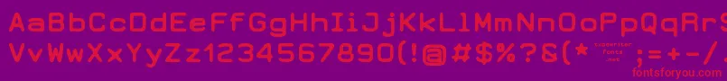 Earth2073-fontti – punaiset fontit violetilla taustalla