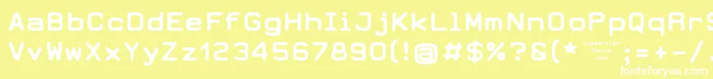 Earth2073 Font – White Fonts on Yellow Background