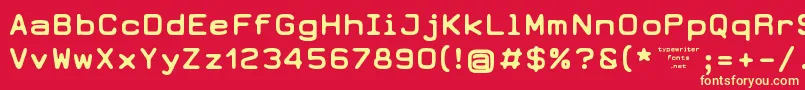 フォントEarth2073 – 黄色の文字、赤い背景