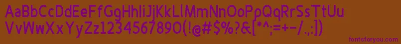 Fonte Finenessproblackcond – fontes roxas em um fundo marrom