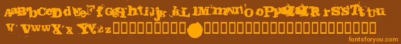 Fango Font – Orange Fonts on Brown Background