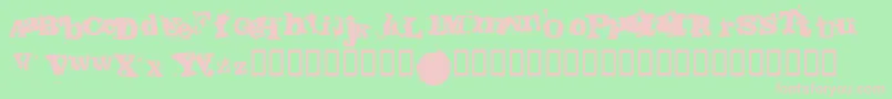 Fango Font – Pink Fonts on Green Background