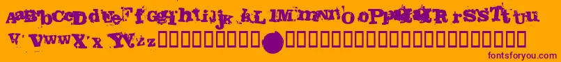 Fango-fontti – violetit fontit oranssilla taustalla