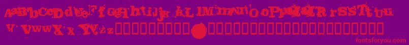 fuente Fango – Fuentes Rojas Sobre Fondo Morado