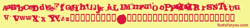 Fango Font – Red Fonts on Yellow Background
