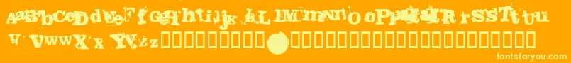 フォントFango – オレンジの背景に黄色の文字