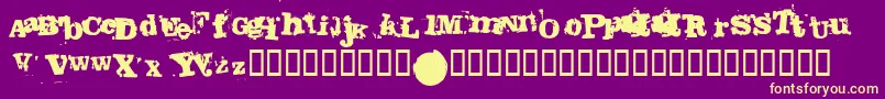 Шрифт Fango – жёлтые шрифты на фиолетовом фоне