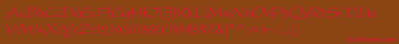 Шрифт PresentltstdCondensed – красные шрифты на коричневом фоне
