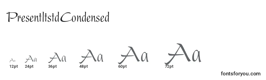 Tamanhos de fonte PresentltstdCondensed