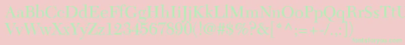 C651RomanRegular Font – Green Fonts on Pink Background