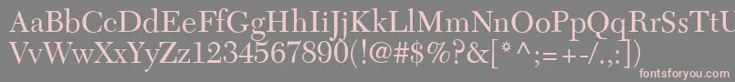 C651RomanRegular Font – Pink Fonts on Gray Background