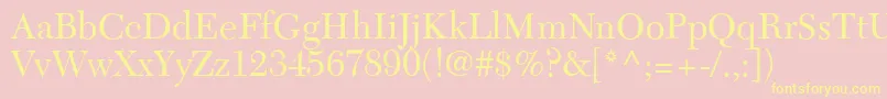 C651RomanRegular Font – Yellow Fonts on Pink Background
