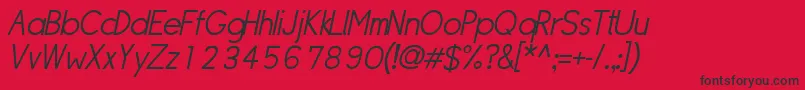 フォントSipllo – 赤い背景に黒い文字