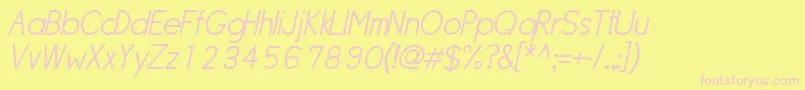 Sipllo Font – Pink Fonts on Yellow Background