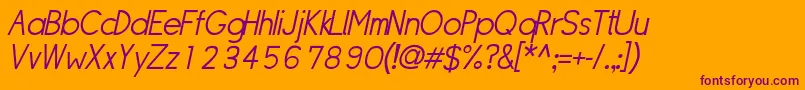 Шрифт Sipllo – фиолетовые шрифты на оранжевом фоне