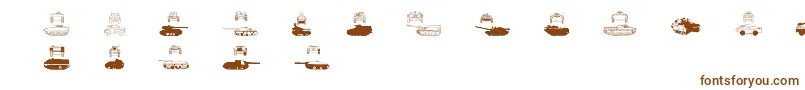 Czcionka Afv1 – brązowe czcionki na białym tle