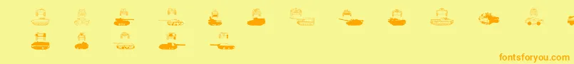 Afv1 Font – Orange Fonts on Yellow Background