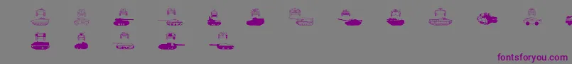 Czcionka Afv1 – fioletowe czcionki na szarym tle