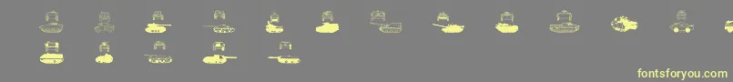 Afv1 Font – Yellow Fonts on Gray Background