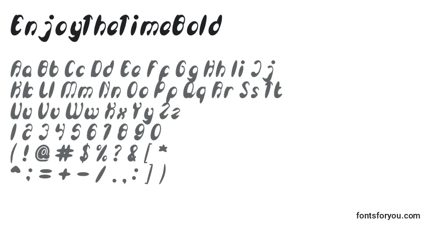 Fuente EnjoyTheTimeBold - alfabeto, números, caracteres especiales