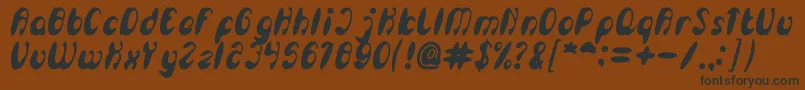 EnjoyTheTimeBold-Schriftart – Schwarze Schriften auf braunem Hintergrund
