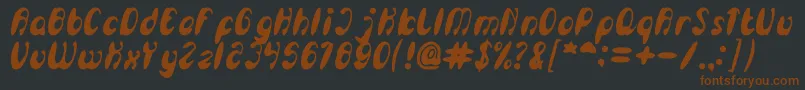 EnjoyTheTimeBold-Schriftart – Braune Schriften auf schwarzem Hintergrund