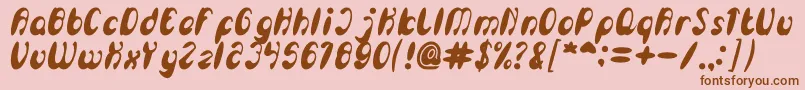 EnjoyTheTimeBold Font – Brown Fonts on Pink Background