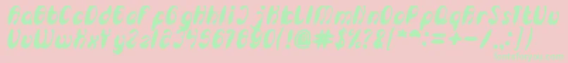 EnjoyTheTimeBold Font – Green Fonts on Pink Background