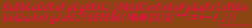 EnjoyTheTimeBold Font – Red Fonts on Brown Background