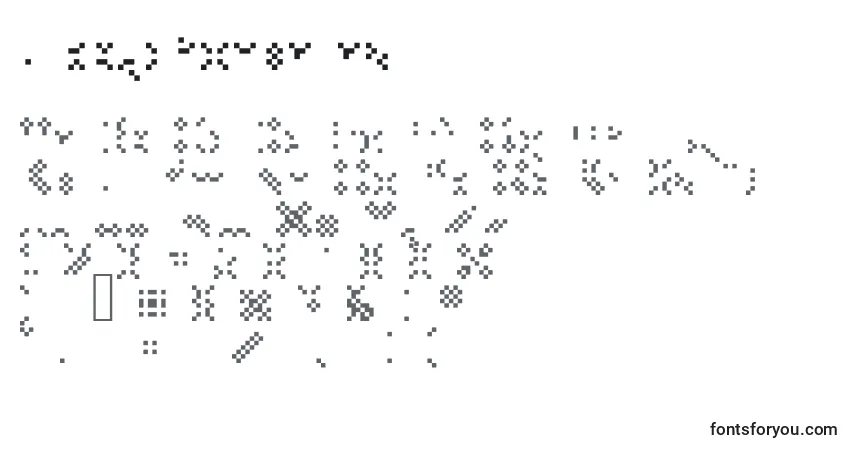 Schriftart Lipbychonkalias – Alphabet, Zahlen, spezielle Symbole