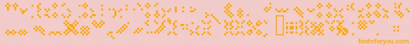 Lipbychonkalias Font – Orange Fonts on Pink Background