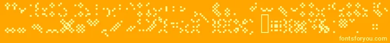 Lipbychonkalias Font – Yellow Fonts on Orange Background