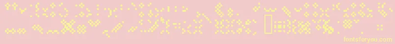 Lipbychonkalias Font – Yellow Fonts on Pink Background