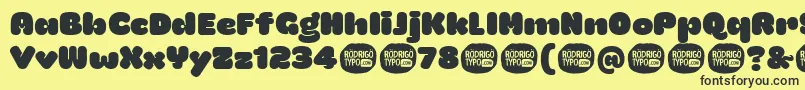 LamonaproRegular Font – Black Fonts on Yellow Background