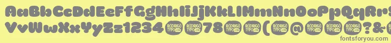 LamonaproRegular Font – Gray Fonts on Yellow Background