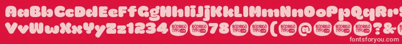 LamonaproRegular Font – Pink Fonts on Red Background